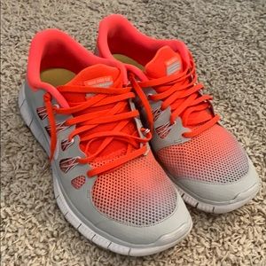 Men’s Nike Free Run 5.0+ Sz 10.5 Crimson Orange